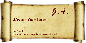 Jávor Adrienn névjegykártya