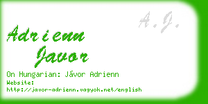 adrienn javor business card